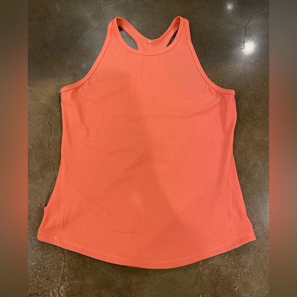 Lululemon Base Pace Ribbed Tank Top Color is Raspberry Cream - Picture 4 of 4